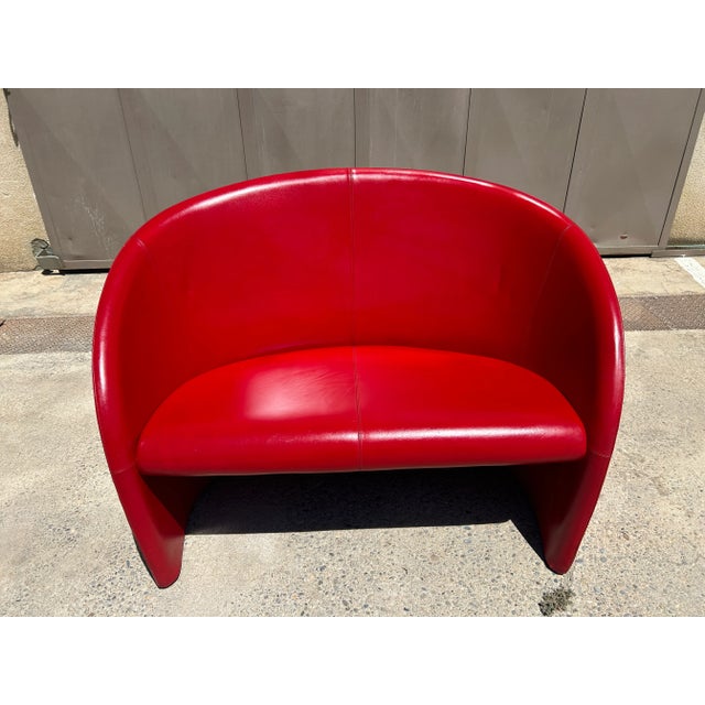 Red Sofa by Massimo and Lella Vignelli for Poltrona Frau, 1989 For Sale - Image 12 of 12