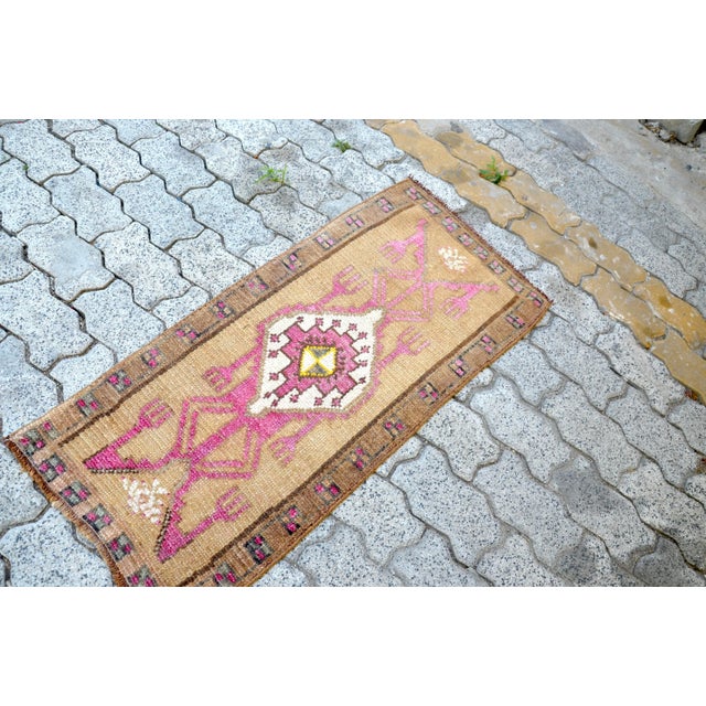 Tribal 1960s Boho Style Anatolian Small Rug For Sale - Image 3 of 6