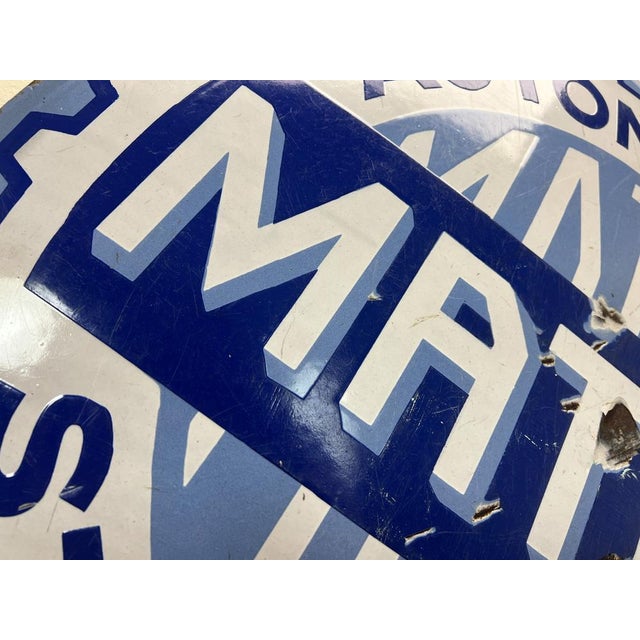 Metal Automobiles Mathis Sign in Enamel, France, 1930s For Sale - Image 7 of 15