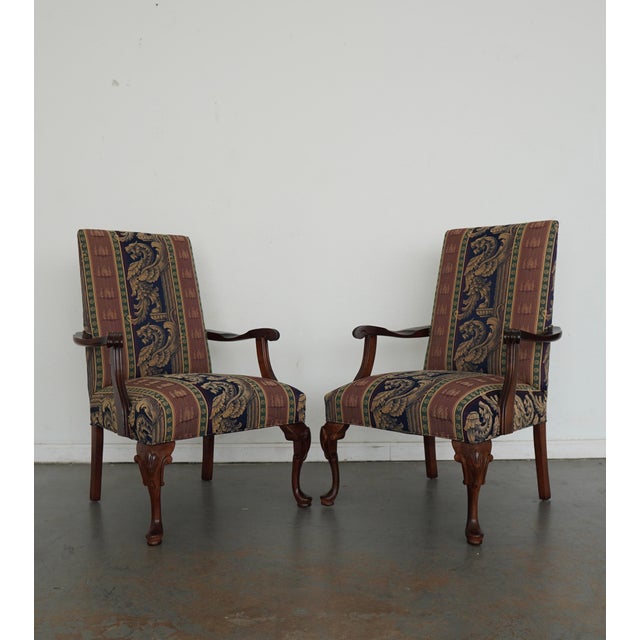 Vintage Parker Southern Upholstered Armchairs (Set of 2) For Sale In Austin - Image 6 of 15