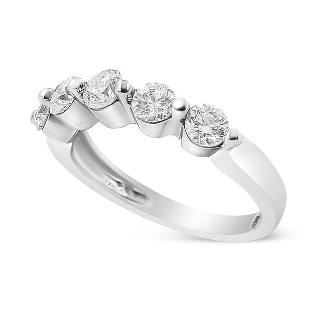 Why only get one diamond when you can have five? Featuring five brilliant round-cut diamonds, the ring shines bright like...