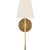 Polaris 17" Single Sconce in Antique-Burnished Brass with Linen Shade Designer: Chapman & Myers Finish: Antique-Burnished...