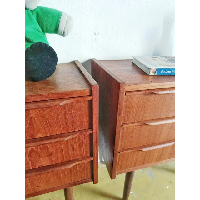 Vintage Danish Bedside Tables, 1950s, Set of 2 For Sale - Image 10 of 11