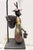 Chinoiserie Mid 20th Century Chinoiserie Cast Bronze Figural Table Lamp For Sale - Image 3 of 11