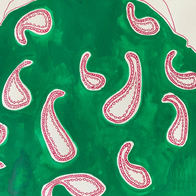 Paper Signed Fashion Art by Frida Wanneberger Illustration For Sale - Image 7 of 13