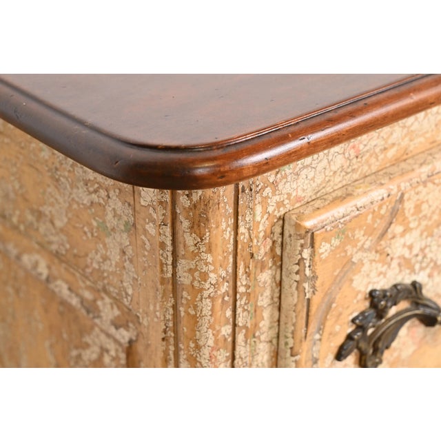 Cream Minton Spidell French Provincial Louis XV Bedside Chest For Sale - Image 8 of 12
