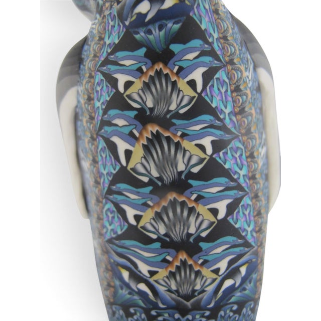 Jon Stuart Anderson Polymer Millefiori Clay Mother Penguin Baby Chick Sculpture For Sale - Image 9 of 12