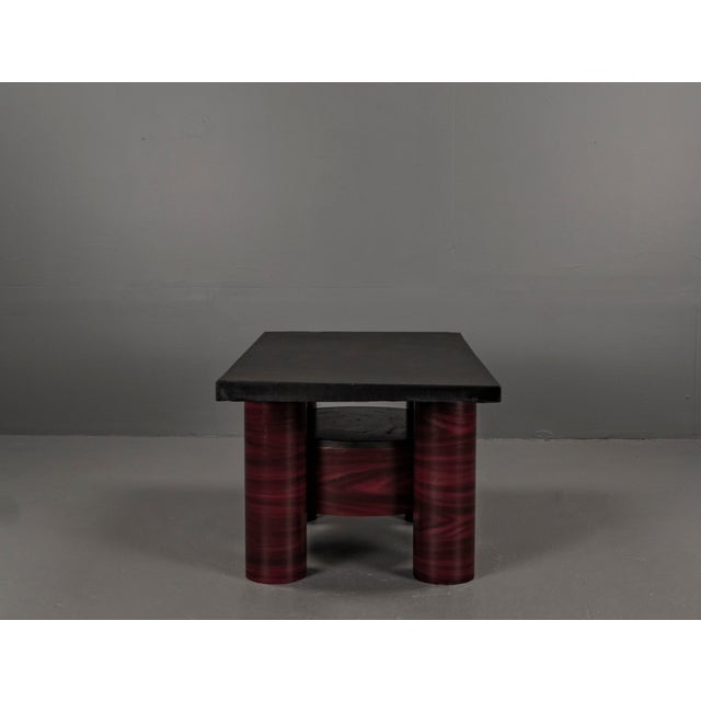 Black Stoa Tables and Shelf with Slate Tops, 1980s, Set of 3 For Sale - Image 8 of 18