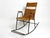 Mid-Century Modern Rocking Chair in Black Painted Metal and Rattan, 1950s For Sale - Image 4 of 18