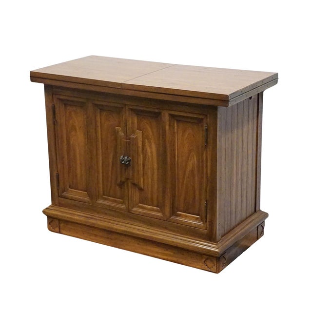 Mediterranean Thomasville Furniture Legendary Collection Spanish Mediterranean Style 76" Flip Top Server Buffet 3721-510 For Sale - Image 3 of 17