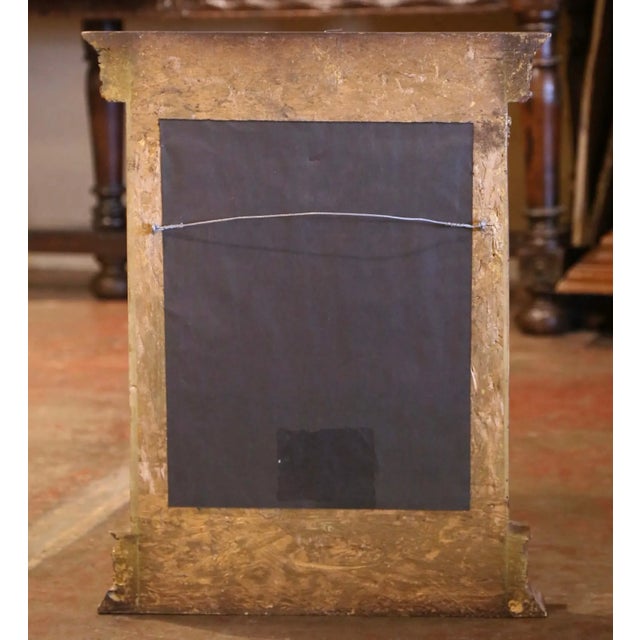 Wood Vintage Italian Baroque Carved Giltwood Wall Mirror For Sale - Image 7 of 7