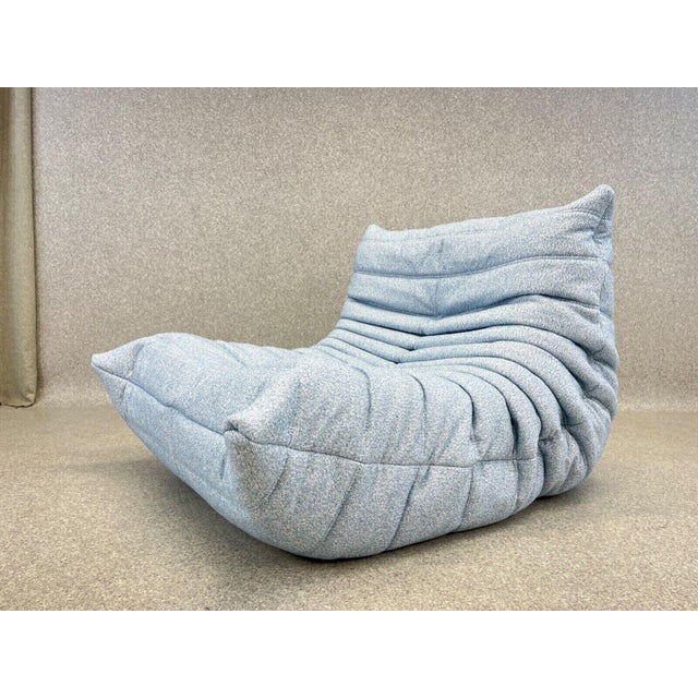 Blue Togo One-Seater Sofa in Light Blue from Ligne Roset, 2010s For Sale - Image 8 of 18