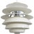 Poul Henningsen Snowball lamp with white metal shades. The lamp is from the 2000s and appears in good condition with a...
