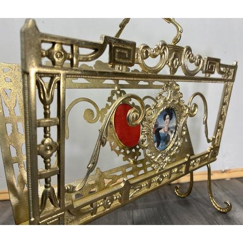 Vintage French Newspaper Rack in Brass For Sale - Image 15 of 15