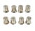 A vintage Cartier set of eight salt & pepper, octagonal form with a round domed lid. Each marked at the base “ Cartier...