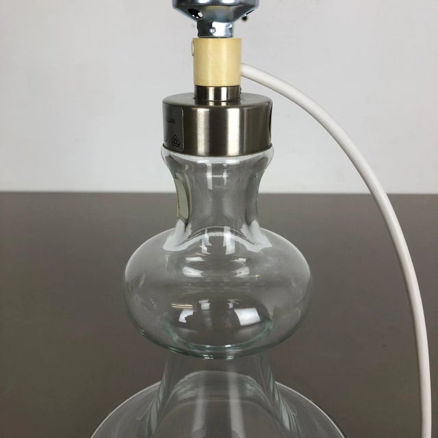 Glass Danish Modern Drop Clear Glass Table Light Base from Holmegaard, 1960s For Sale - Image 7 of 16