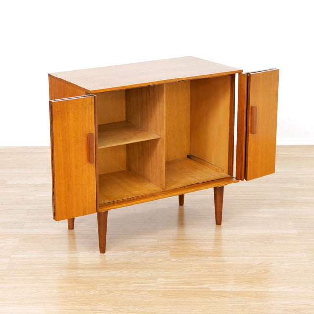 Mid-Century Modern 1960s Mid Century Record Storage Cabinet For Sale - Image 3 of 9