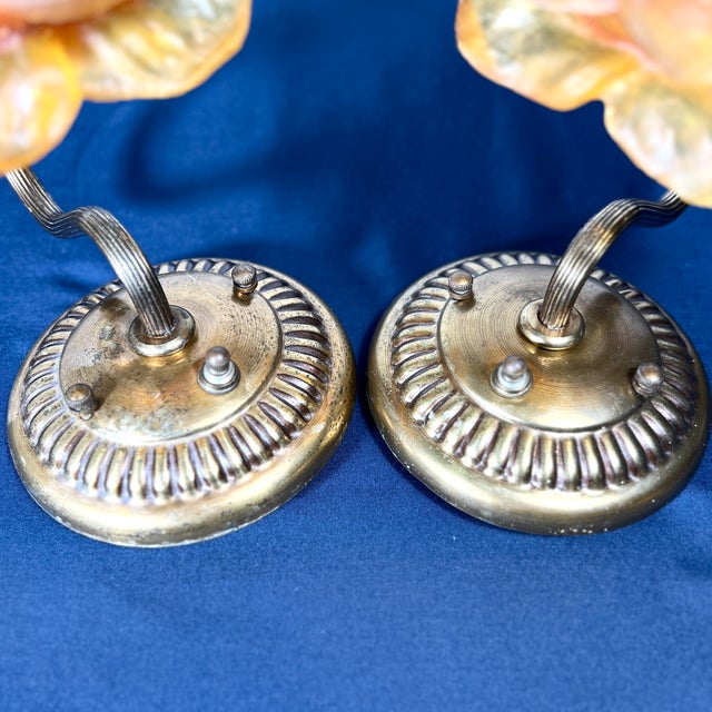 1960s Rare Authentic Feldman Lighting Co. Custom Resin & Bronzed Brass Sconces - A Pair For Sale - Image 11 of 16