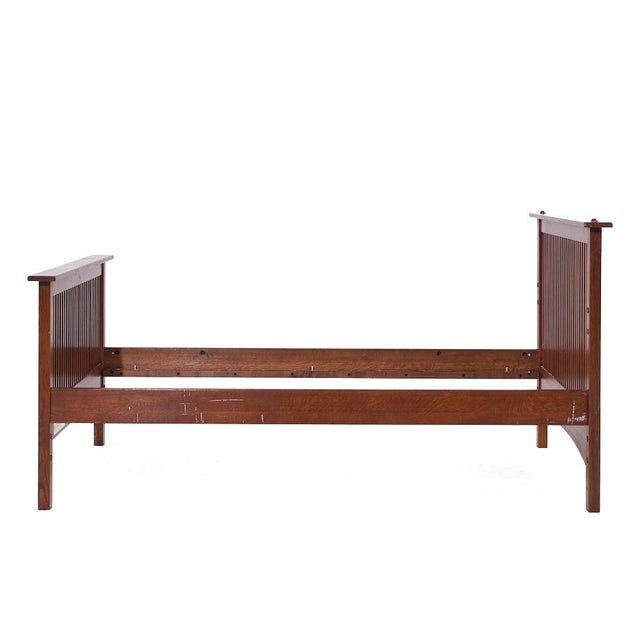 Late 20th Century Stickley Mission Oak Twin Bed For Sale - Image 5 of 9