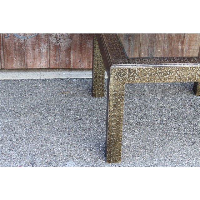 Mid 20th Century Embossed Silver Table For Sale In Los Angeles - Image 6 of 10