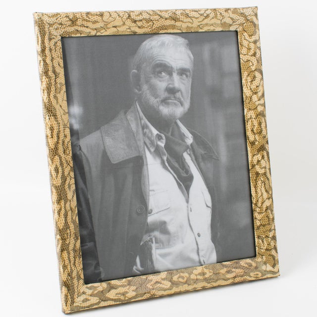 Mid-Century Modern French Snake-Skin-Like Camouflage Pattern Picture Frame, circa 1960 For Sale - Image 3 of 8