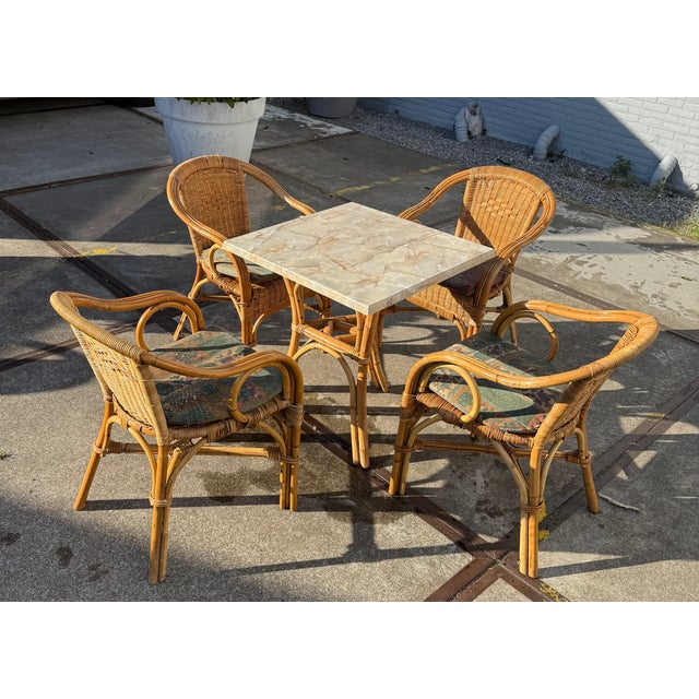 Vintage Wicker Garden Set, 2000s, Set of 5 For Sale - Image 12 of 17