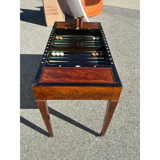 Early 19th Century French Empire Tric Trac Backgammon Games Table For Sale - Image 4 of 5