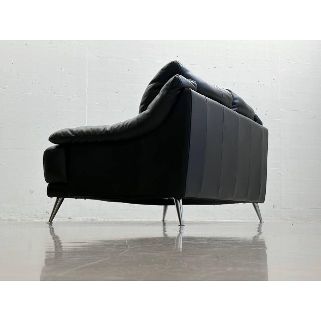 Black 3-Seater Sofa from Natuzzi, Italy, 1990s For Sale - Image 8 of 16