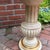 Cream Vintage Hollywood Regency Faux-Marble Scalloped Side Table For Sale - Image 8 of 9