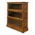 Antique Oak Four-Piece Barrister Cabinet With Glass Flip-Up Doors for Library For Sale