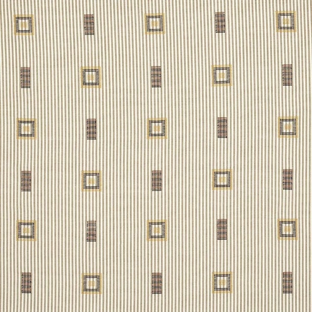 Schumacher x A Rum Fellow Ribbon Ii Fabric in Oregano For Sale