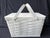 Antique White Vintage Painted Splint Wood Picnic Basket For Sale - Image 8 of 15