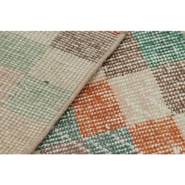 Textile Vintage Zeki Müren Rug With Polychromatic Geometric Pattern, From Rug & Kilim For Sale - Image 7 of 7