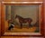 Edwin Loder -Horse & English Shepherd dog in a stable-1885 Oil painting Realism English Sporting - Oil painting on canvas-...