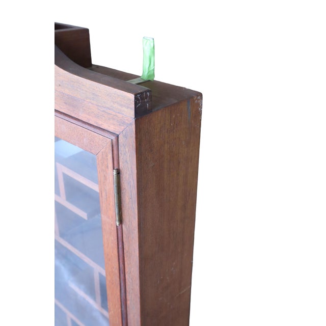 Wood Great Pair of Large Wood Chinese Hanging Display Show Case With Glass Door For Sale - Image 7 of 10