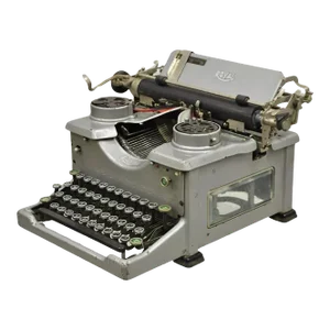 Antique Royal Model 10 Art Deco Typewriter With Beveled Glass Sides
