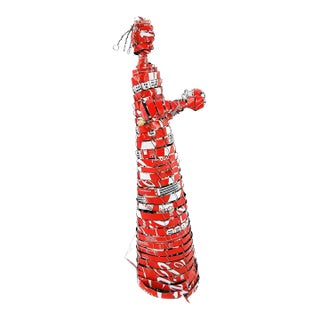 Early 20th Century Praying Figure Coke Cans Sculpture South Africa For Sale