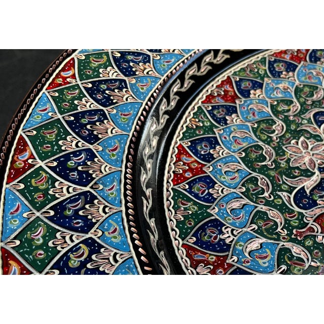 Boho Chic Hand Carved Service Tray For Sale - Image 3 of 10