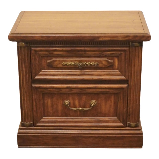 Lane Furniture Italian Mediterranean Tuscan Style 27" Two Drawer Nightstand 624-8 For Sale