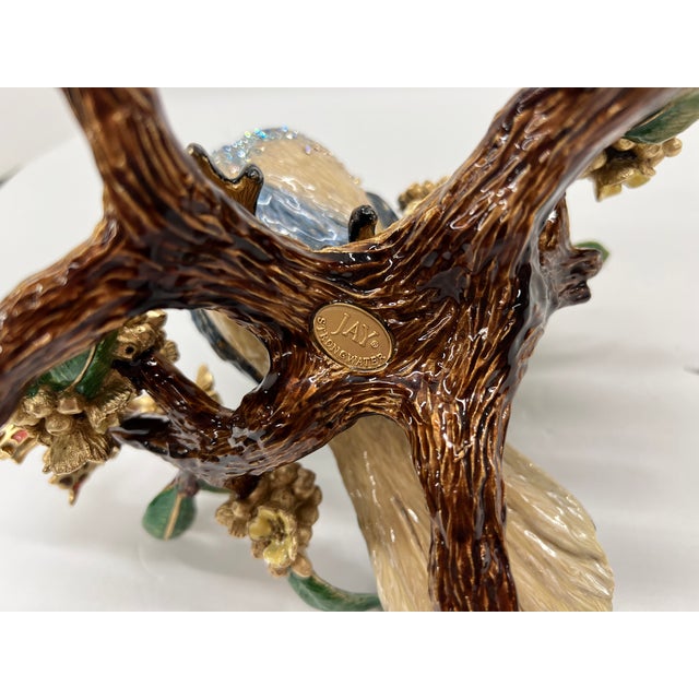 Jay Strongwater Swarovski Encrusted Anderson Courbett Blue Jay and Butterfly - Flora and Fauna Collection For Sale - Image 18 of 18
