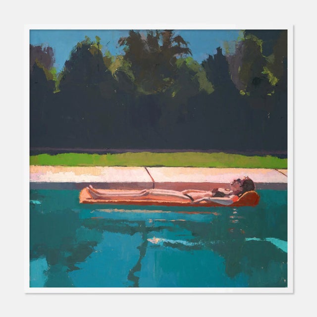 Contemporary Solo Float by Caitlin Winner in White Frame, Small Art Print For Sale - Image 3 of 3