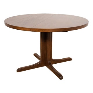 Mid-Century Round Teak Extending Dining Table, Denmark, 1960s For Sale