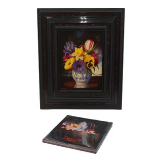 p.devaud Petit Bouquet Oil on Canvas Painting Art - Signed For Sale