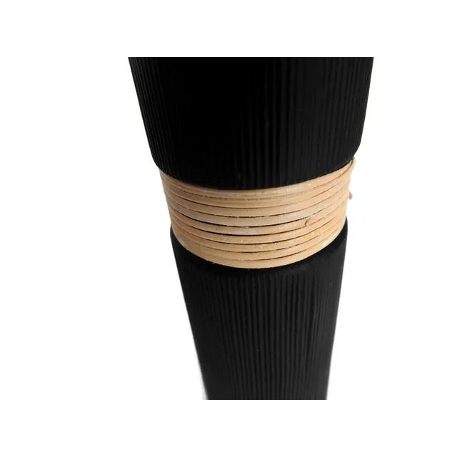 1980s Balos Asian Style Matte Black Mouthblown Vases - Set of 3 For Sale - Image 10 of 12