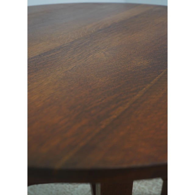 1900 - 1909 Gustav Stickley Antique 40 Inch Round Table For Sale - Image 5 of 13