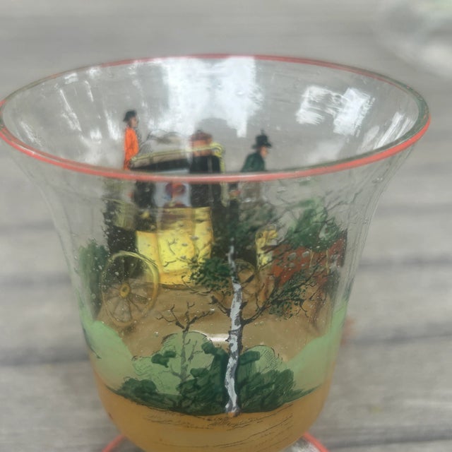 Transparent Vintage Horse and Carriage Bullicante Cordial Glasses- Set of 4 For Sale - Image 8 of 10