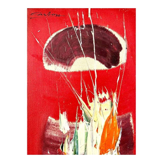 Norman Carton, American Vivid Abstract Expressionist Art Oil Painting Norman Carton, Wpa Artist For Sale