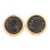 1990s Authentic Roman Coin 14k Gold Bezel Set Stud Earrings With Lever Backs, A Pair For Sale