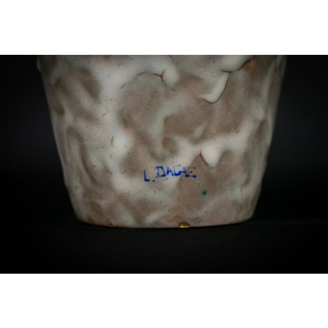Art Deco Glazed Stoneware Vase with Butterfly Decor by Louis Dage, France, 1930s For Sale - Image 12 of 14