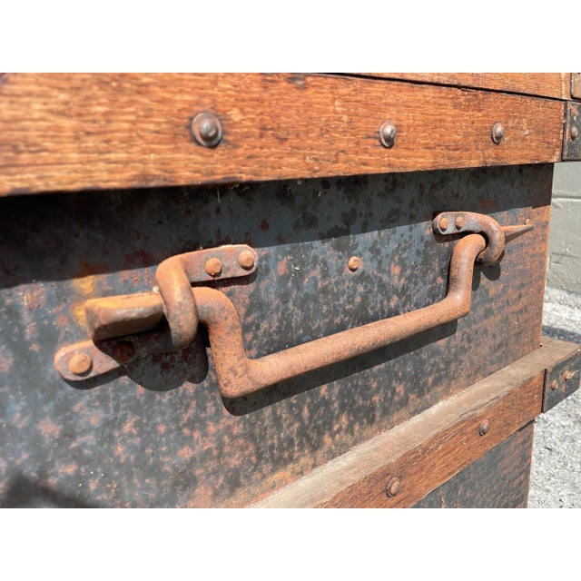 Wood Late 1800’s Vanderman Stagecoach Strong Box For Sale - Image 7 of 13